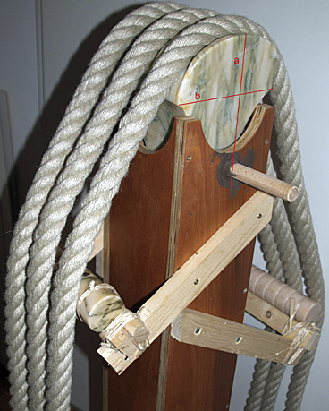 Abb. 17: Steinerner Seilenumlenkblock