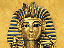 Die originale Totenmaske des Kind-Königs Tutanchamun im Ägyptischen Museum Kairo